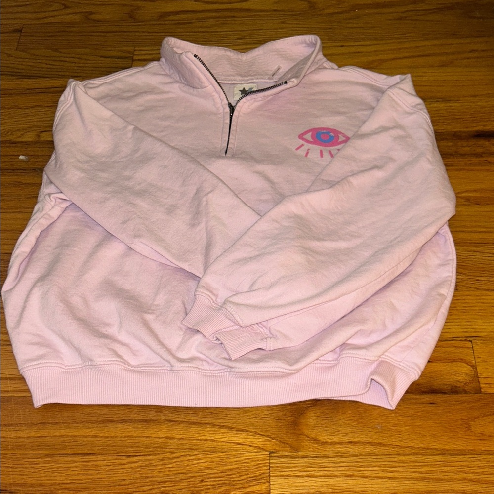 Big Bud Press Pink Kids Sweater with Eye Graphic